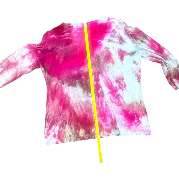 Heyne Bogut Tie Dye Long Sleeve Top Red Pink White Size Large - Picture 6 of 6
